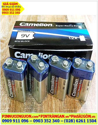 COMBO 1HỘP 12viên Pin 9v vuông Camelion 6F22 chính hãng _Giá chỉ 98.000đ/ HỘP 12viên